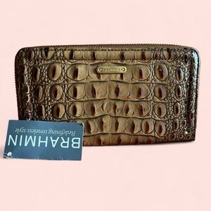 New Vintage Brahmin Suri Genuine Leather Wallet in Cashew Melbourne